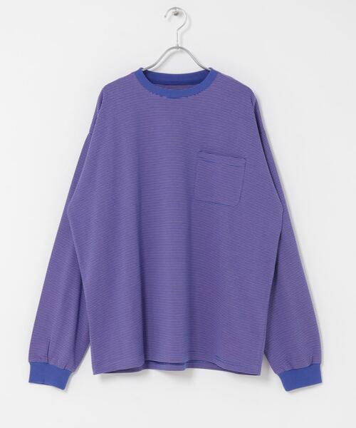 SENSE OF PLACE by URBAN RESEARCH（センスオブプレイスバイアーバンリサーチ）の「ピンボーダーロングスリーブTシャツ（Tシャツ/カットソー・メンズ・グレー/ブルー/ネイビー・MEDIUM/LARGE）」の21枚目の写真