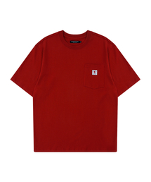 PERSONAL IN CHARGE POCKET T-SHIRT_DEEP RED