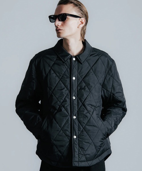 CRIMIE(クライミー)の「CRIMIE/クライミー/DIAMOND QUILT NYLON SHIRT JACKET/ダイヤ キルト ナイロン シャツ ジャケット(その他アウター・メンズ・ブラック・L/XL/XXL)」の3枚目の写真
