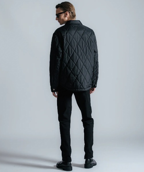 CRIMIE(クライミー)の「CRIMIE/クライミー/DIAMOND QUILT NYLON SHIRT JACKET/ダイヤ キルト ナイロン シャツ ジャケット(その他アウター・メンズ・ブラック・L/XL/XXL)」の6枚目の写真