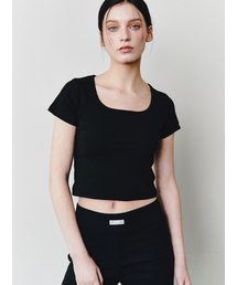 AS BASIC SQUARE CROP T [BLACK]
