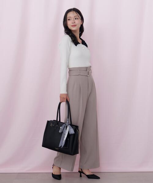 JILL by JILL STUART(ジルバイジルスチュアート)の「スカーフ付きベルテッドトート(トートバッグ・レディース・ブラック/グレー/ホワイト・FREE)」の12枚目の写真