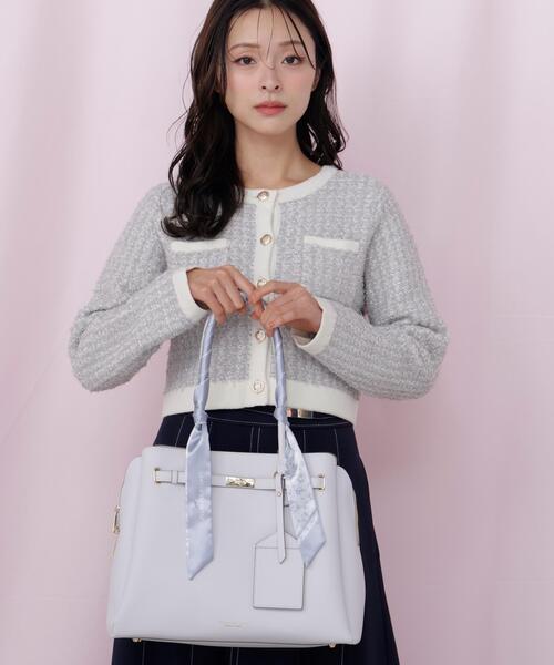 JILL by JILL STUART(ジルバイジルスチュアート)の「スカーフ付きベルテッドトート(トートバッグ・レディース・ブラック/グレー/ホワイト・FREE)」の8枚目の写真