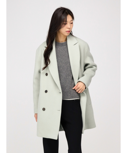 ACUD（アクド）の「Double Button Half Coat _MT.Grey（チェスターコート・レディース・その他・FREE）」の5枚目の写真