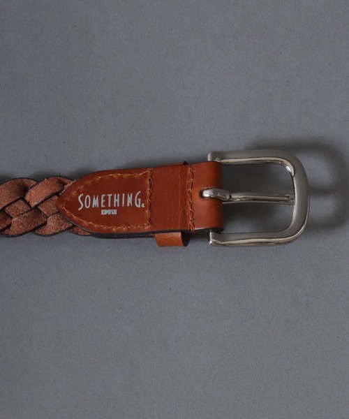 SOMETHING（サムシング）の「SOMETHING/サムシング 25mm 本革 メッシュレザーベルト（ベルト・レディース・ブラウン/キャメル/ネイビー/ブラック/グリーン/ダークブラウン・FREE）」の10枚目の写真