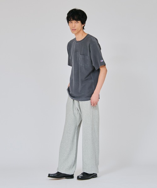 Champion(チャンピオン)の「【Champion/チャンピオン】メンズ リバースウィーブ(R) ショートスリーブポケットTシャツ(Tシャツ/カットソー・メンズ・オリーブ/ブルー系1/チャコール・X-LARGE/LARGE/MEDIUM)」の7枚目の写真