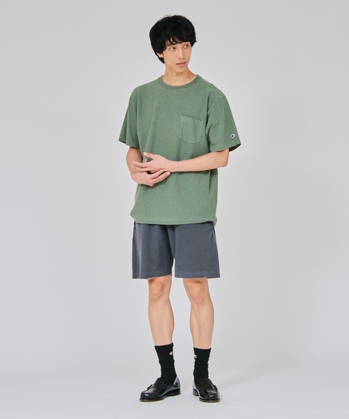 Champion(チャンピオン)の「【Champion/チャンピオン】メンズ リバースウィーブ(R) ショートスリーブポケットTシャツ(Tシャツ/カットソー・メンズ・オリーブ/ブルー系1/チャコール・X-LARGE/LARGE/MEDIUM)」の18枚目の写真