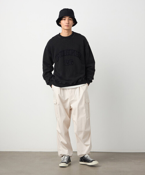 Purple&Yellow(パープルアンドイエロー)の「ツイルワイドカーゴパンツ(その他パンツ・メンズ・カーキ/アイボリー・LARGE/MEDIUM/SMALL/X-SMALL)」の3枚目の写真