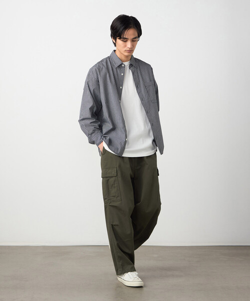 Purple&Yellow(パープルアンドイエロー)の「ツイルワイドカーゴパンツ(その他パンツ・メンズ・カーキ/アイボリー・LARGE/MEDIUM/SMALL/X-SMALL)」の7枚目の写真