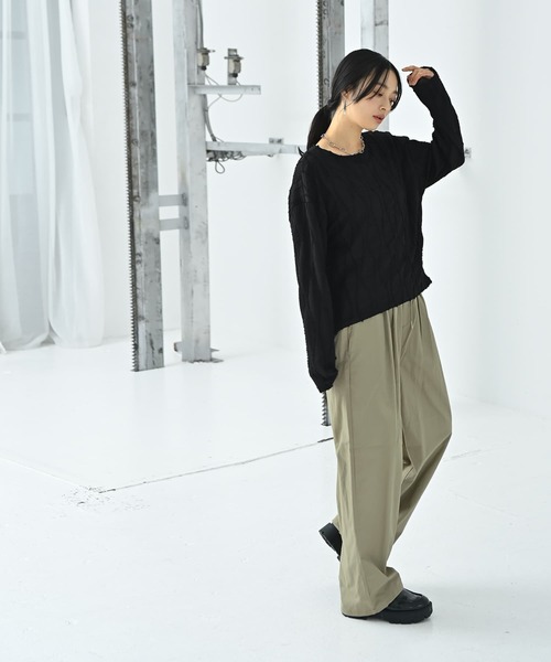 STYLE DELI(スタイルデリ)の「【BLK001】エアリーツイルイージーパンツ(その他パンツ・レディース・ベージュ/ブラック・FREE)」の14枚目の写真