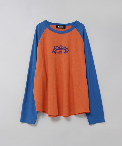 RNA(アールエヌエー)の「M2638 FLAME GHOSTラグランロンT(Tシャツ/カットソー・レディース・ホワイト×ブラック/イエロー/オレンジ・MEDIUM)」の16枚目の写真