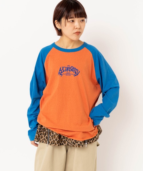 RNA(アールエヌエー)の「M2638 FLAME GHOSTラグランロンT(Tシャツ/カットソー・レディース・ホワイト×ブラック/イエロー/オレンジ・MEDIUM)」の13枚目の写真