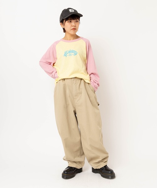 RNA(アールエヌエー)の「M2638 FLAME GHOSTラグランロンT(Tシャツ/カットソー・レディース・ホワイト×ブラック/イエロー/オレンジ・MEDIUM)」の21枚目の写真