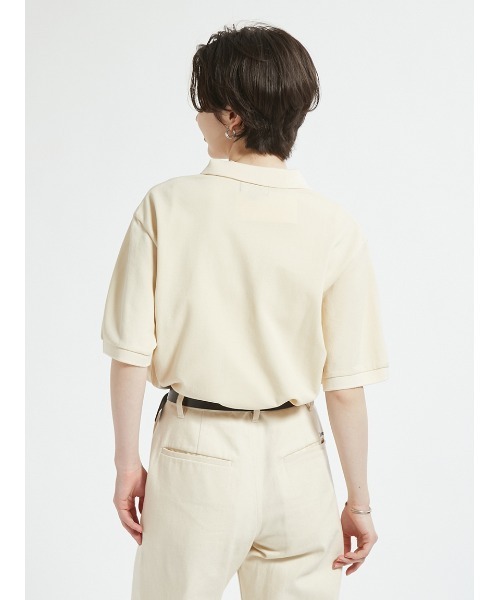 Barbour(バブアー)の「ワンポイントロゴ クロップド ポロシャツJapan Exclusive(レディース)(ポロシャツ・レディース・アイボリー/ブラック/ミント/ブラウン/ピンク・FREE)」の9枚目の写真
