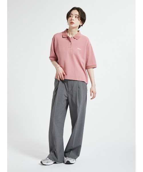 Barbour(バブアー)の「ワンポイントロゴ クロップド ポロシャツJapan Exclusive(レディース)(ポロシャツ・レディース・アイボリー/ブラック/ミント/ブラウン/ピンク・FREE)」の10枚目の写真