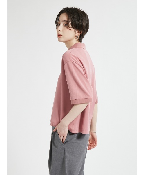 Barbour(バブアー)の「ワンポイントロゴ クロップド ポロシャツJapan Exclusive(レディース)(ポロシャツ・レディース・アイボリー/ブラック/ミント/ブラウン/ピンク・FREE)」の13枚目の写真