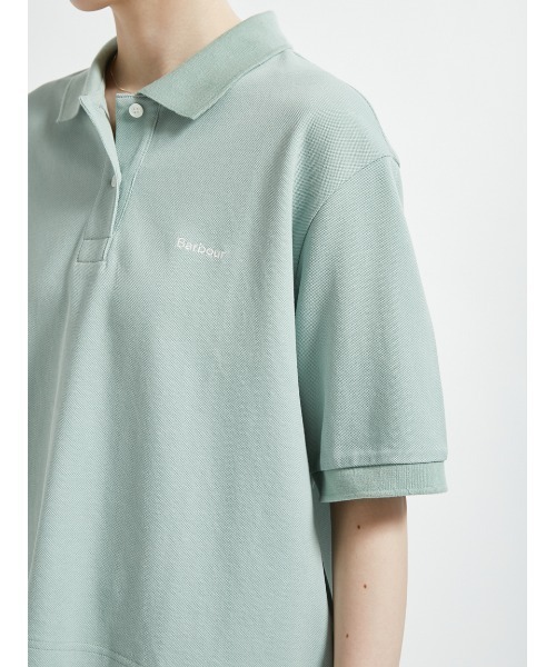 Barbour(バブアー)の「ワンポイントロゴ クロップド ポロシャツJapan Exclusive(レディース)(ポロシャツ・レディース・アイボリー/ブラック/ミント/ブラウン/ピンク・FREE)」の20枚目の写真