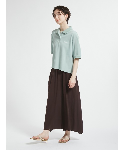 Barbour(バブアー)の「ワンポイントロゴ クロップド ポロシャツJapan Exclusive(レディース)(ポロシャツ・レディース・アイボリー/ブラック/ミント/ブラウン/ピンク・FREE)」の15枚目の写真