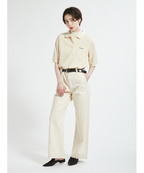 Barbour(バブアー)の「ワンポイントロゴ クロップド ポロシャツJapan Exclusive(レディース)(ポロシャツ・レディース・アイボリー/ブラック/ミント/ブラウン/ピンク・FREE)」の6枚目の写真
