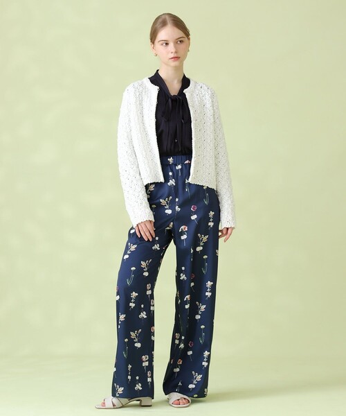 ANAYI(アナイ)の「【セットアップ対応商品】ストレッチダブルサテンボウタック ブラウス(シャツ/ブラウス・レディース・サックスブルー/ホワイト/ネイビー・38/36)」の13枚目の写真