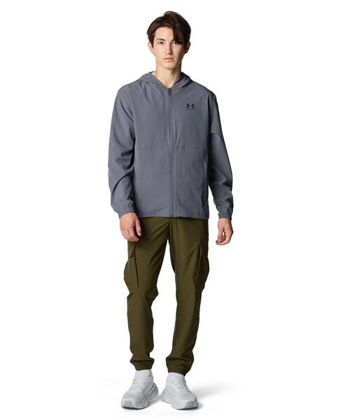 UNDER ARMOUR(アンダーアーマー)の「UAバイブウーブン ウインドブレーカー(ライフスタイル/メンズ)(その他アウター・メンズ・グレー×ホワイト・S/2XL/L/M/3XL/XL)」の3枚目の写真