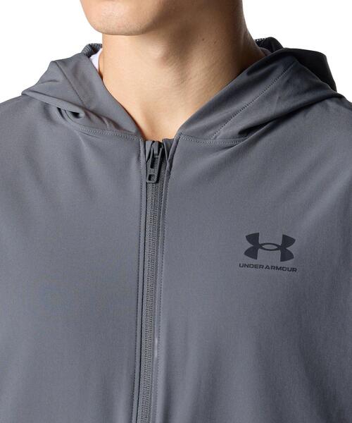 UNDER ARMOUR(アンダーアーマー)の「UAバイブウーブン ウインドブレーカー(ライフスタイル/メンズ)(その他アウター・メンズ・グレー×ホワイト・S/2XL/L/M/3XL/XL)」の5枚目の写真