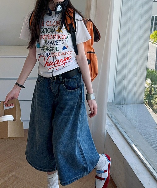 NANEA(ナネア)の「チェックポケット デニムハーフパンツ(デニムパンツ・レディース・ブルー・MEDIUM/LARGE/SMALL)」の21枚目の写真