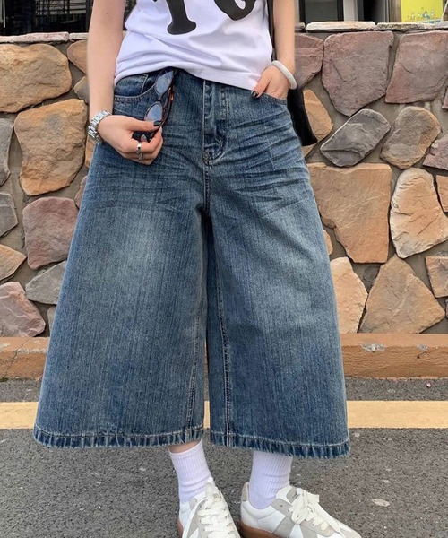 NANEA(ナネア)の「チェックポケット デニムハーフパンツ(デニムパンツ・レディース・ブルー・MEDIUM/LARGE/SMALL)」の18枚目の写真