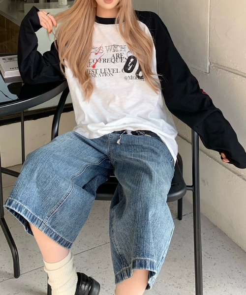 NANEA(ナネア)の「チェックポケット デニムハーフパンツ(デニムパンツ・レディース・ブルー・MEDIUM/LARGE/SMALL)」の15枚目の写真
