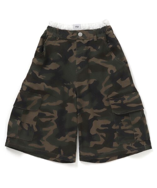 algy（アルジー）の「ワイドハーフパンツ（その他パンツ・キッズ・インディゴブルー/カーキ・160/150/140/130）」の2枚目の写真