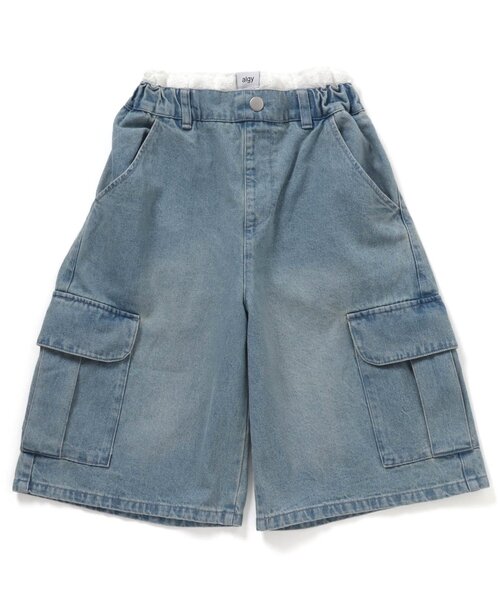 algy（アルジー）の「ワイドハーフパンツ（その他パンツ・キッズ・インディゴブルー/カーキ・160/150/140/130）」の12枚目の写真