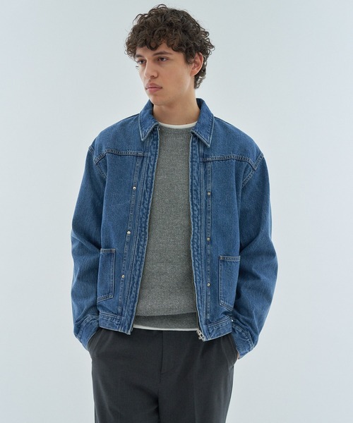 ESTNATION（エストネーション）の「ESTNATION / AUTHEN ジップアップデニムジャケット（デニムジャケット・メンズ・ブルー・LARGE/MEDIUM）」の2枚目の写真