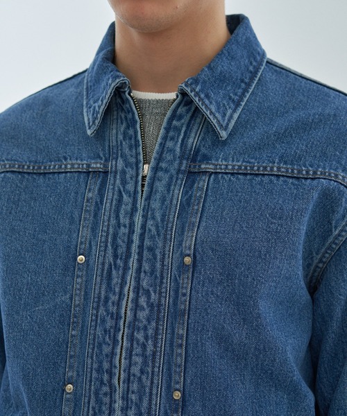 ESTNATION（エストネーション）の「ESTNATION / AUTHEN ジップアップデニムジャケット（デニムジャケット・メンズ・ブルー・LARGE/MEDIUM）」の4枚目の写真