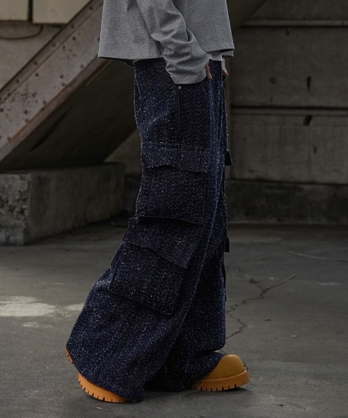 LANDNESS(ランドネス)の「【LANDNESS/ランドネス】NEP DENIM CARGO PANTS/ネップデニムカーゴパンツ(デニムパンツ・メンズ・ブラック/インディゴブルー・S/M/L)」の15枚目の写真