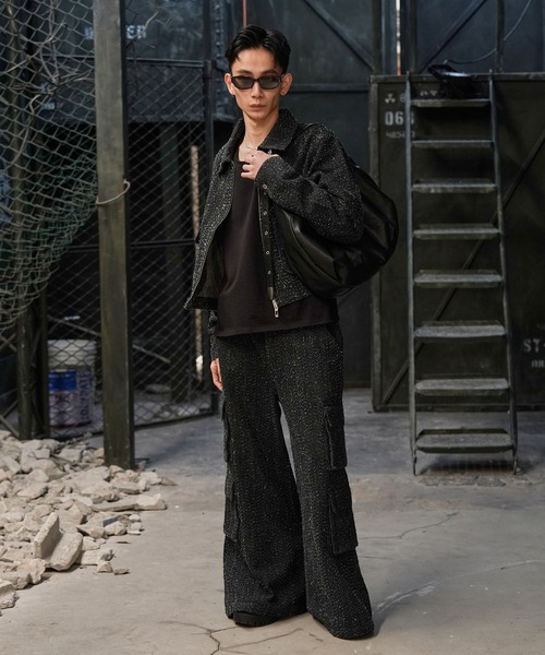 LANDNESS（ランドネス）の「【LANDNESS/ランドネス】NEP DENIM CARGO PANTS/ネップデニムカーゴパンツ（デニムパンツ・メンズ・ブラック/インディゴブルー・S/M/L）」の10枚目の写真