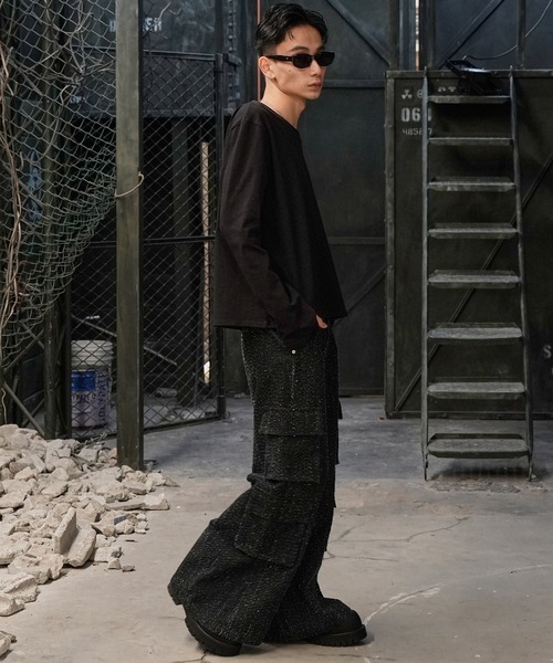 LANDNESS（ランドネス）の「【LANDNESS/ランドネス】NEP DENIM CARGO PANTS/ネップデニムカーゴパンツ（デニムパンツ・メンズ・ブラック/インディゴブルー・S/M/L）」の13枚目の写真