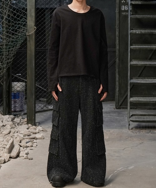 LANDNESS（ランドネス）の「【LANDNESS/ランドネス】NEP DENIM CARGO PANTS/ネップデニムカーゴパンツ（デニムパンツ・メンズ・ブラック/インディゴブルー・S/M/L）」の14枚目の写真