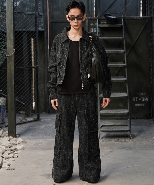 LANDNESS（ランドネス）の「【LANDNESS/ランドネス】NEP DENIM CARGO PANTS/ネップデニムカーゴパンツ（デニムパンツ・メンズ・ブラック/インディゴブルー・S/M/L）」の11枚目の写真