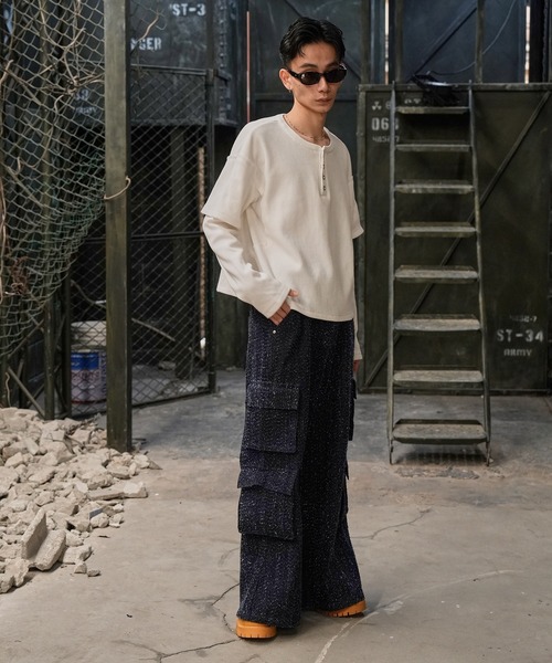 LANDNESS(ランドネス)の「【LANDNESS/ランドネス】NEP DENIM CARGO PANTS/ネップデニムカーゴパンツ(デニムパンツ・メンズ・ブラック/インディゴブルー・S/M/L)」の20枚目の写真