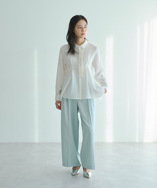 YECCA VECCA（イェッカヴェッカ）の「メタルベルトワイドパンツ（その他パンツ・レディース・ミント/ブラック/ライトベージュ・S/M）」の17枚目の写真