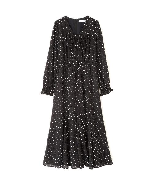 PINKY&DIANNE（ピンキーアンドダイアン）の「◆ドットプリントリボンワンピース（ワンピース・レディース・ホワイト系その他2/ブラック系その他・38/36）」の5枚目の写真