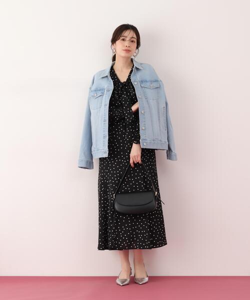 PINKY&DIANNE（ピンキーアンドダイアン）の「◆ドットプリントリボンワンピース（ワンピース・レディース・ホワイト系その他2/ブラック系その他・38/36）」の10枚目の写真