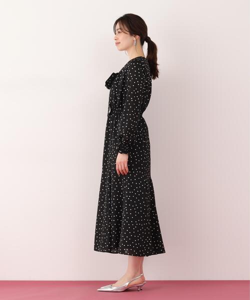PINKY&DIANNE（ピンキーアンドダイアン）の「◆ドットプリントリボンワンピース（ワンピース・レディース・ホワイト系その他2/ブラック系その他・38/36）」の12枚目の写真