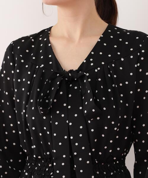 PINKY&DIANNE（ピンキーアンドダイアン）の「◆ドットプリントリボンワンピース（ワンピース・レディース・ホワイト系その他2/ブラック系その他・38/36）」の14枚目の写真
