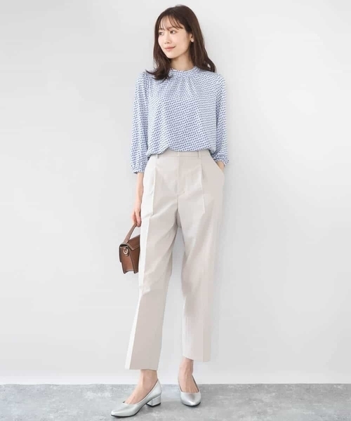 MK MICHEL KLEIN（エムケーミッシェルクラン）の「幾何柄ジャージーカットソー/洗える（Tシャツ/カットソー・レディース・ライトブルー/ネイビー・38）」の12枚目の写真