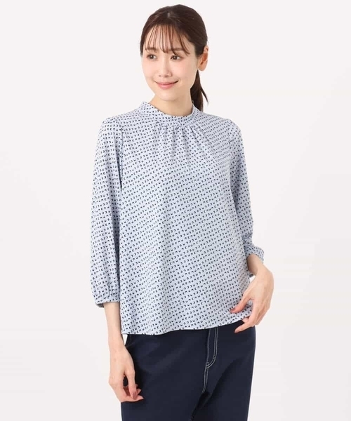 MK MICHEL KLEIN（エムケーミッシェルクラン）の「幾何柄ジャージーカットソー/洗える（Tシャツ/カットソー・レディース・ライトブルー/ネイビー・38）」の17枚目の写真