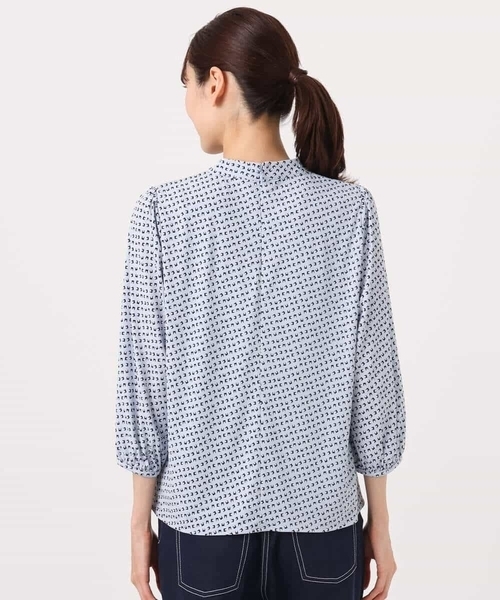 MK MICHEL KLEIN（エムケーミッシェルクラン）の「幾何柄ジャージーカットソー/洗える（Tシャツ/カットソー・レディース・ライトブルー/ネイビー・38）」の19枚目の写真