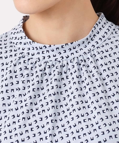 MK MICHEL KLEIN（エムケーミッシェルクラン）の「幾何柄ジャージーカットソー/洗える（Tシャツ/カットソー・レディース・ライトブルー/ネイビー・38）」の20枚目の写真