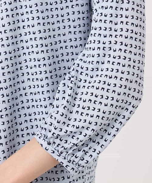 MK MICHEL KLEIN（エムケーミッシェルクラン）の「幾何柄ジャージーカットソー/洗える（Tシャツ/カットソー・レディース・ライトブルー/ネイビー・38）」の22枚目の写真