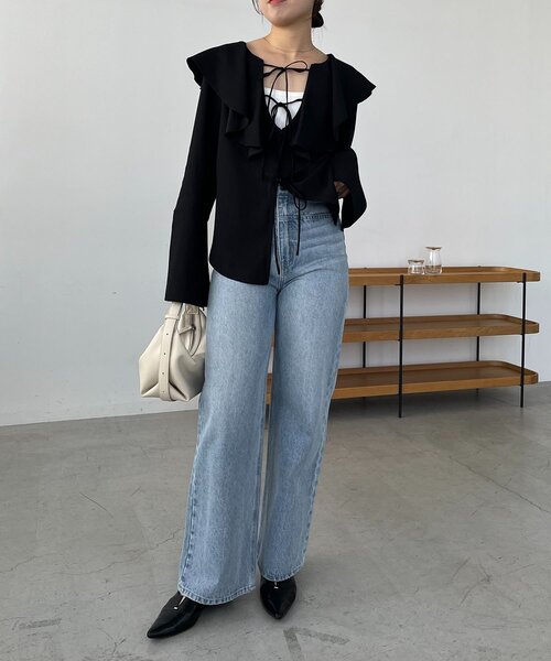 CAPRICIEUX LE'MAGE(カプリシューレマージュ)の「フリルリボンブラウス(シャツ/ブラウス・レディース・ブラック/ホワイト/ピンク・FREE)」の11枚目の写真